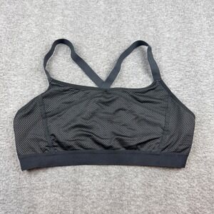 C9 Champion Sports Bra Women's XXL Black Mesh Adjustable Crisscross Straps N9704